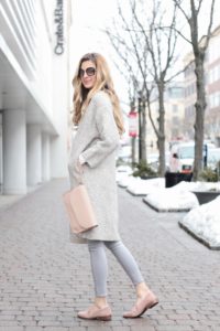 spring transition shoes - sweater coatigan and pink suede flats on connecticut lifestlye blogger rachel moore