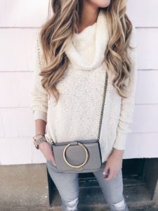 weekly wrapup 1/26/18 - cowl neck sweater and skinny jeans with bracelet bag on pinterestingplans