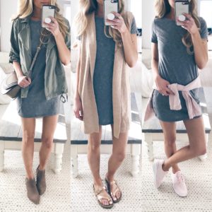 President's Day weekend sales - tee shirt dress restyled 3 ways on pinterestingplans connecticut lifestyle blog
