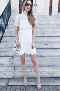 White Lace top Bridal Shower Dress
