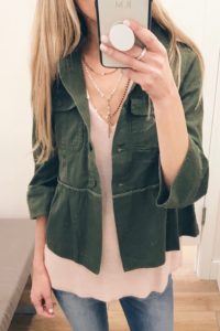Loft Sale - Military Jacket/sweater tank