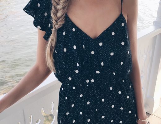 spring trend ruffles - polka dot dress on rachel moore connecticut lifestyle blogger
