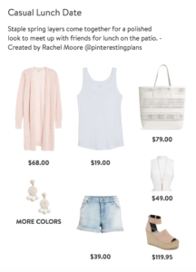 Spring outfit collages - lunch date outfit on pinteresting plans fashion blog