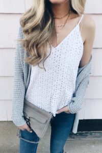 Weekly Wrap Up - Eyelet Tank/ Cardigan
