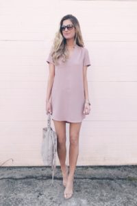 spring capsule wardrobe 2018 - spring shift dress with heels on pinteresting plans blog