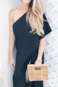 black formal jumpsuit for wedding guest attire on pinteresting plans connecticut fashion blog