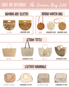 save or splurge Summer bags