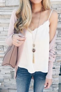 Early Fall Outfits from the Nordstrom Anniversary Sale 2018 - Pink Cardigan 1