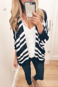 LOFT July 2018 Sale - Striped Open Cardigan