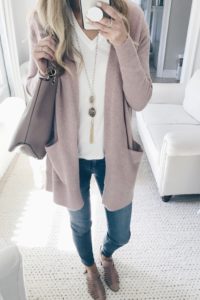 Nordstrom Anniversary Sale 2018 Try On - Pink Cardigan/Tote