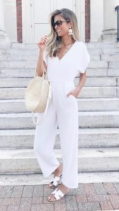 jumpsuits under $100 - white wide leg jumpsuit on pinteresting plans fashion blog