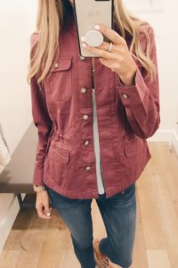 august 2018 loft sale wine utlity jacket