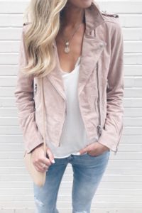 transitional Fall neutrals - blush moto jacket on pinteresting plans connecticut fashion blog