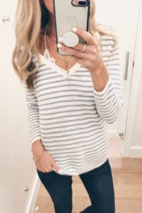 loft sale august 2018 - striped lightweight sweater