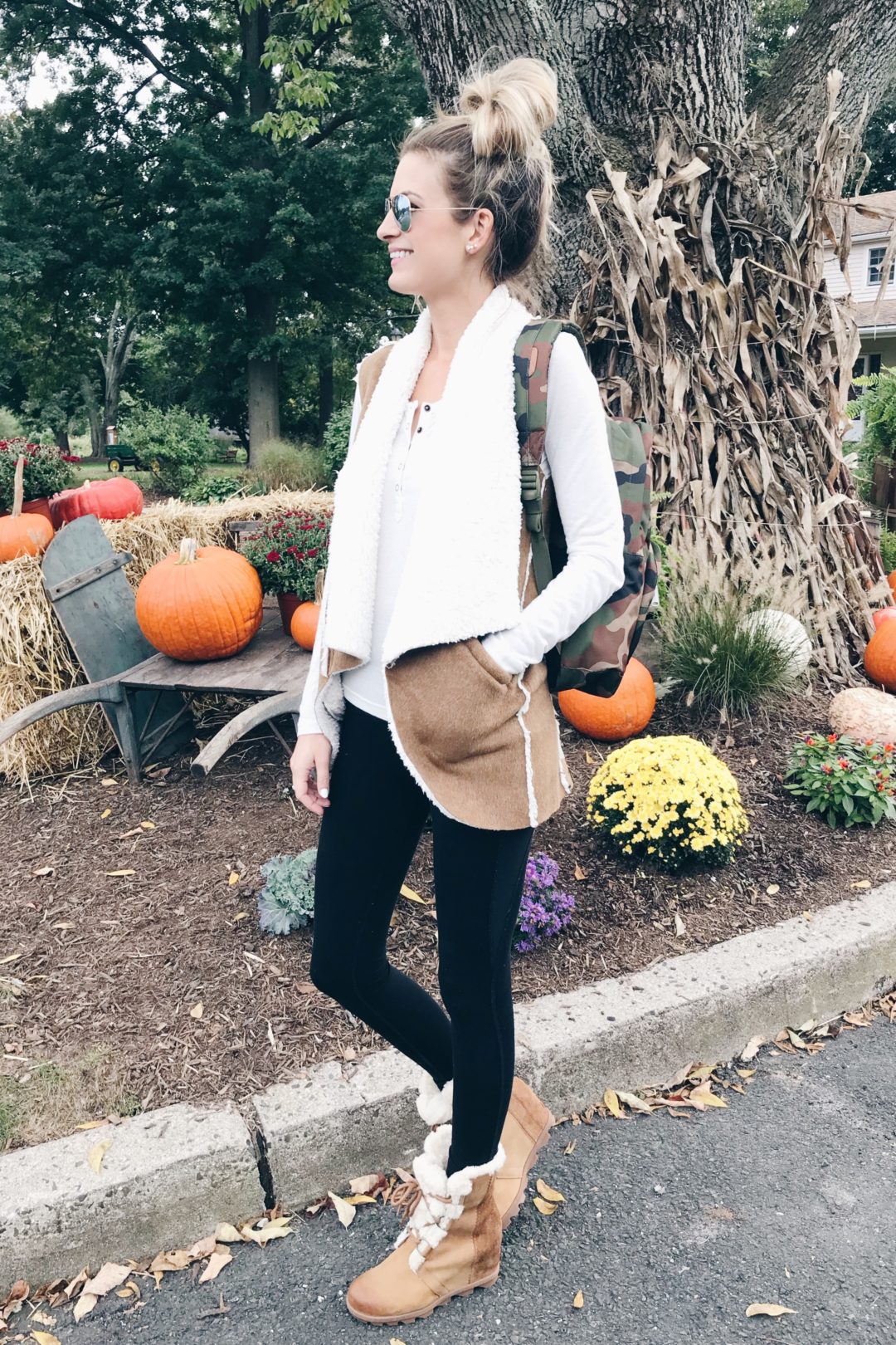 fall activities for kids in connecticut - pinteresting plans fashion blog in shearling vest