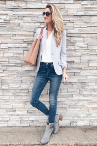 gibson casual blazer and brand collab supporting female influencers on pinteresting plans