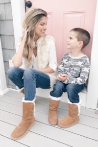 koolaburra boots on mother and son - pinteresting plans fashion blog