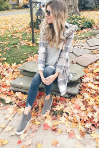 statement fall outerwear and wedge sneakers outfit on pinteresting plans fashion blog