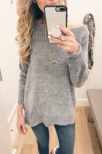 veteran's day weekend sale round up 2018 gray boatneck chenille women's sweater