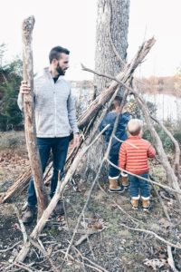 fall layers for the family - boys playing outdoors pinteresting plans fashion blog
