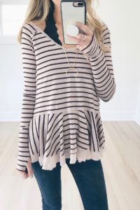 veteran's day sale round up - striped free people tangerine tee
