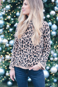 cute leopard sweater - leopard holiday party outfits on pinteresting plans fashion blog