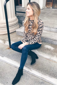 eopard holiday party outfits - casual holiday party look on pinteresting plans fashion blog