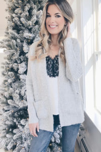 nordstrom half yearly sale picks for her - cozy cardigan over lace trim cami on pinteresting plans connecticut fashion blog