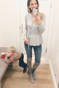 loft sale picks january 2019 - gray wrap top