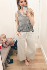 loft sale picks january 2019 - wide leg sweatpants on pinteresting plans connecticut fashion blog