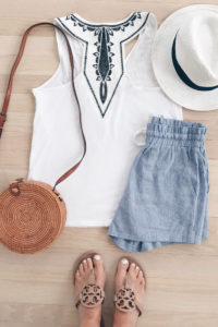 resort wear 2019 - gibson x cassiesugarplum back detail tank and shorts