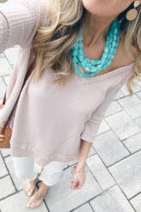 resort wear 2019 - travel outfit with statement necklace on pinteresting plans connecticut fashion blog