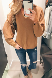 too oversized camel sweater on Pinteresting Plans blog