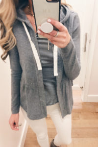peplum fit open hoodie on Pinteresting Plans fashion blog