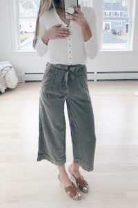 American Eagle Spring Try On - wide leg capri pants