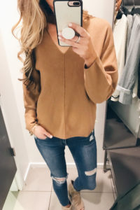oversized camel sweater on Pinteresting Plans blog