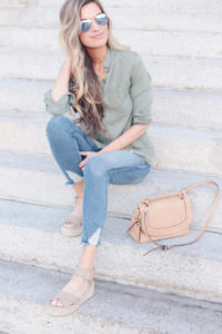 everyday spring outfit - tan espardrille platform sandals - pinteresting plans fashion blog