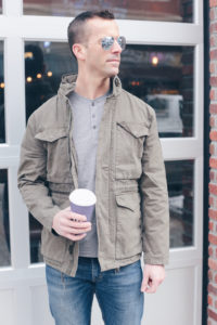men's spring capsule wardrobe 2019 - men's utility jacket outfit