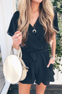 black romper - top spring outfits and easter weekend sales - pinteresting plans blog