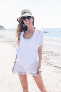 affordable women's swimwear - white swim coverup on Pinteresting Plans fashion blog