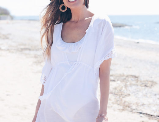 affordable women's swimwear - white swim coverup on Pinteresting Plans fashion blog