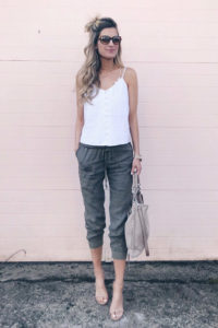 top spring outfits and easter weekend sales - pinteresting plans in joggers for a date night outfit idea