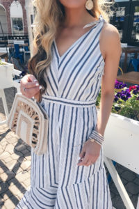 what to wear where - baby shower outfit - striped maxi dress on pinteresting plans fashion blog