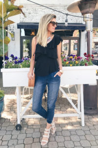 affordable denim joggers - date night outfit ideas - pinteresting plans fashion blog