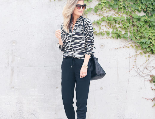 fall fashion trends for the office 2019 - pinteresting plans connecticut fashion blogger Rachel Moore in joggers for work
