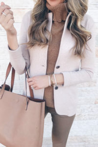 fashion blogger wearing j. crew sweater blazer - teacher outfit inspiration on pinteresting plans blog