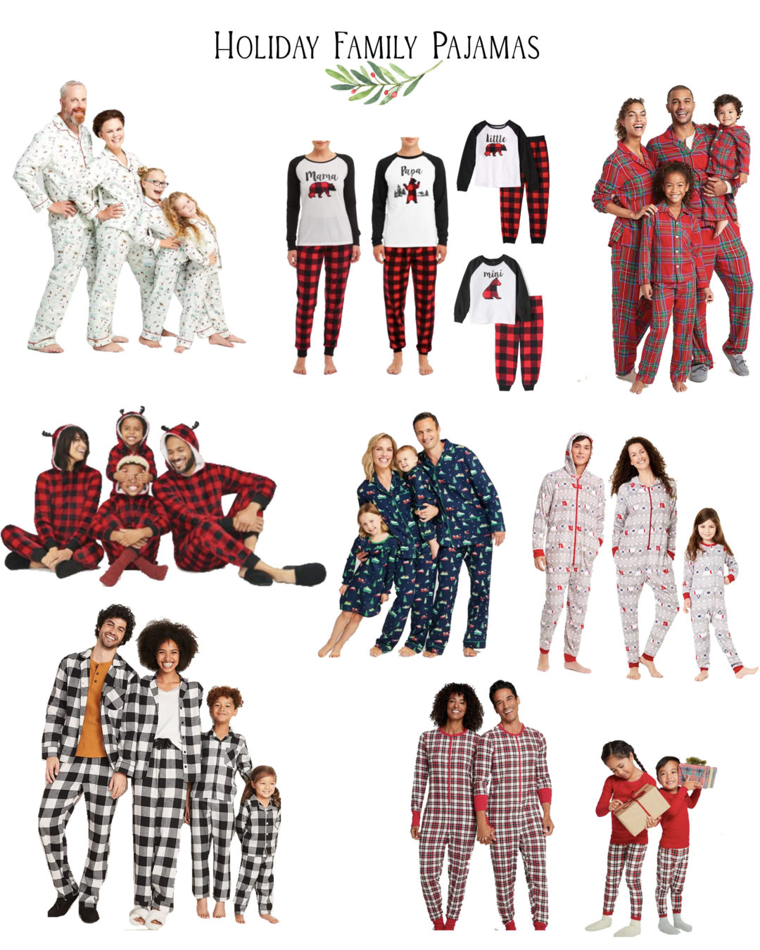family holiday pajamas 2019