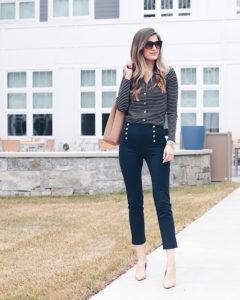 what to wear to work in Spring - nautical inspired workwear on Pinteresting plans fashion blog