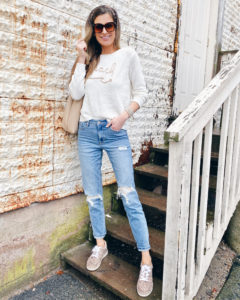 womens spring trends 2020 - old navy distressed straight leg jeans on pinteresting plans fashion blog