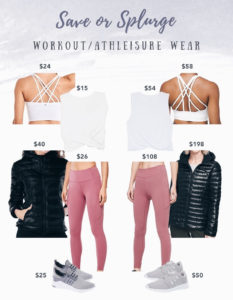 weekend wear - save or splurge athleisure pieces